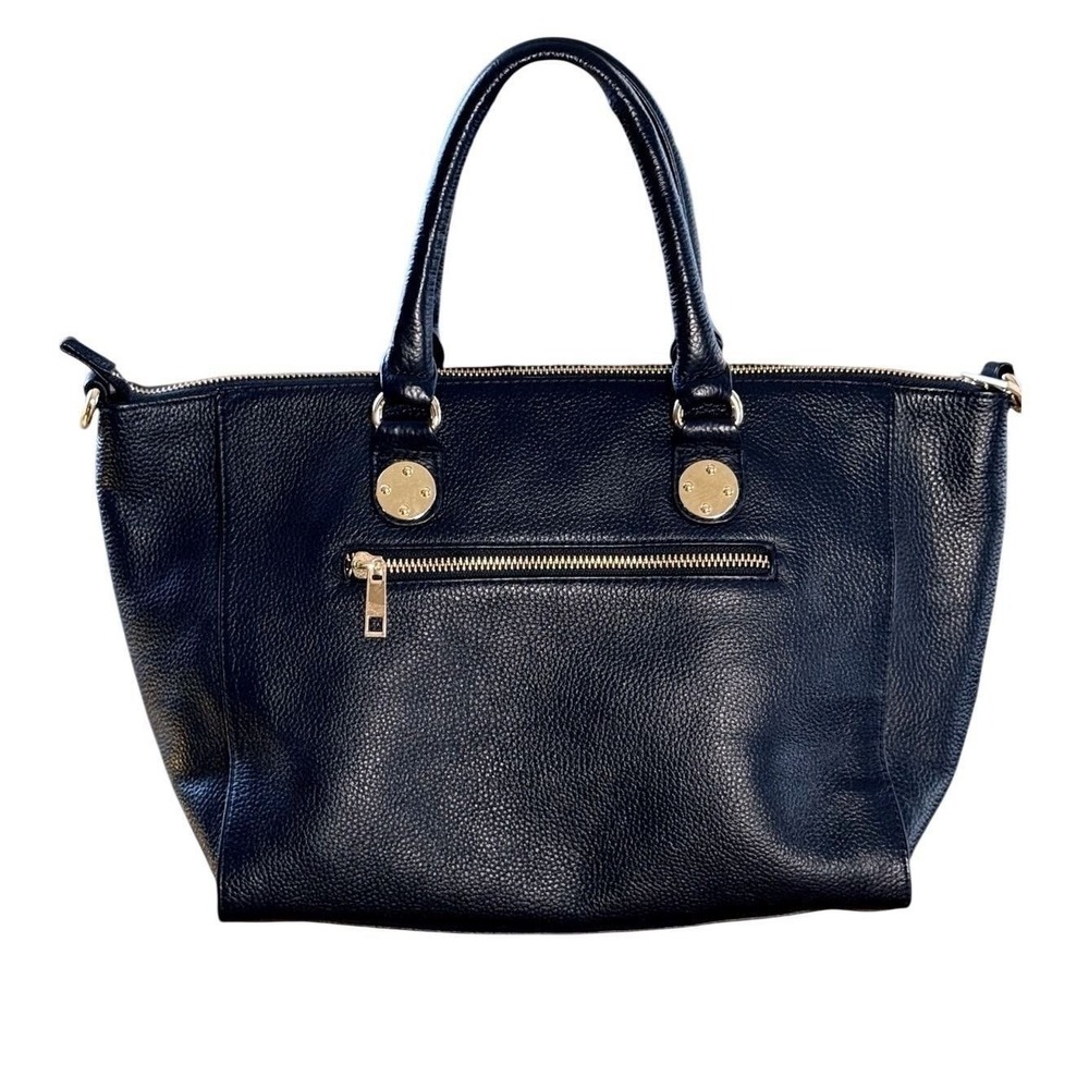 Onna Ehrlich Tote Bag Large Blue New Pebbled Leather Satchel Handbag